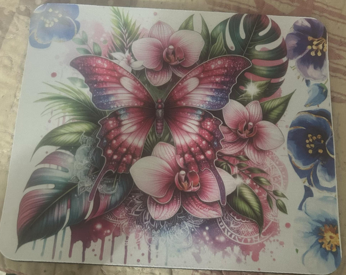 Floral butterfly Mousepad