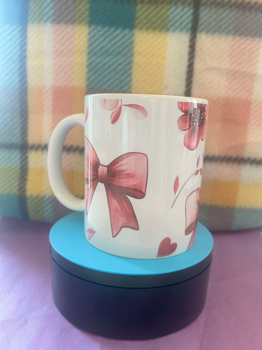 11 oz. Flower and Bows Coffee Mug