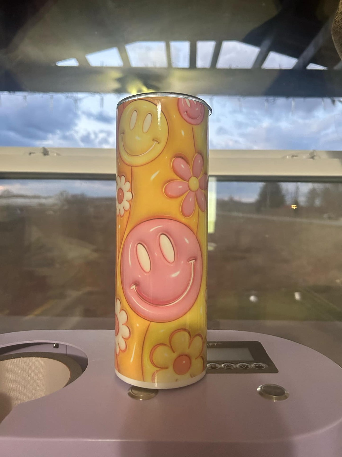 20 Oz Stainless Steel Smiley Tumbler