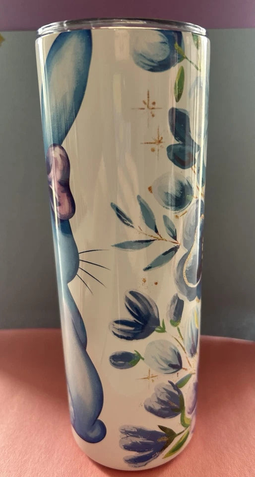 20 Oz. Stainless steel Blue bunny tumbler