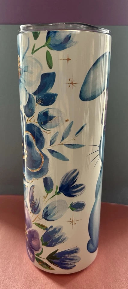 20 Oz. Stainless steel Blue bunny tumbler