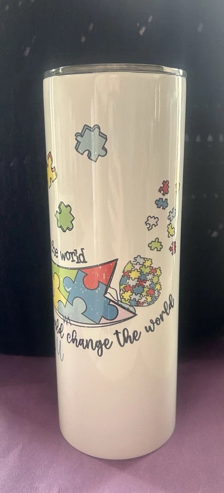 20 Oz Stainless Steel Autism Awareness Tumbler