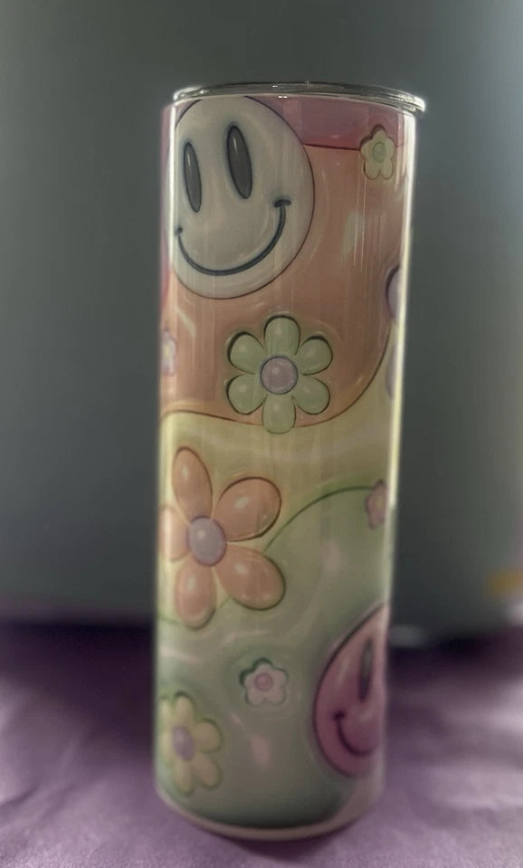 20 Oz Stainless Steel Smiley Tumbler